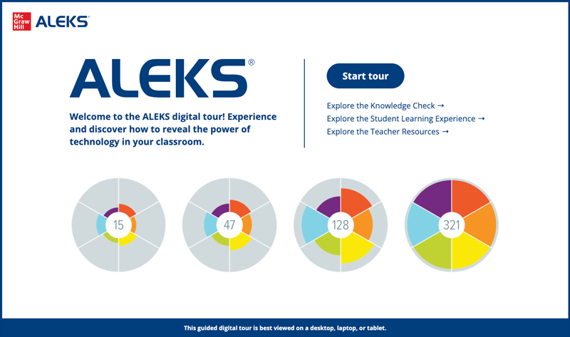 ALEKS Digital Walkthrough - Start Tour